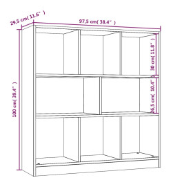 Bibliothèque Chêne marron 97,5x29,5x100 cm Bois d'ingénierie