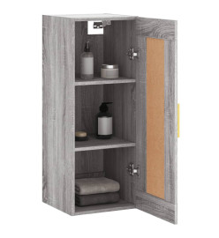 Armoire murale sonoma gris 34,5x34x90 cm bois d'ingénierie