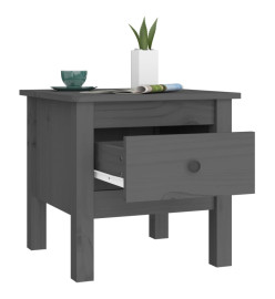 Table d'appoint Gris 40x40x39 cm Bois massif de pin