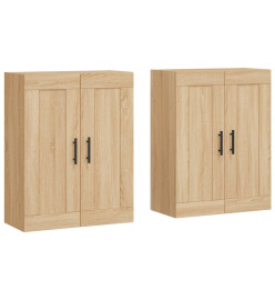 Armoires murales 2 pcs chêne sonoma bois d'ingénierie