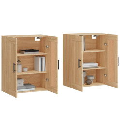 Armoires murales 2 pcs chêne sonoma bois d'ingénierie