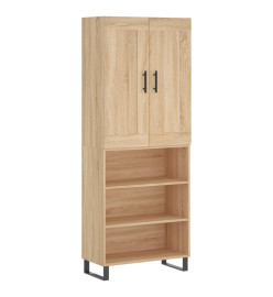 Buffet haut Chêne sonoma 69,5x34x180 cm Bois d'ingénierie