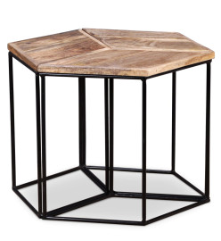 Table basse Bois de manguier massif 56x48x40 cm