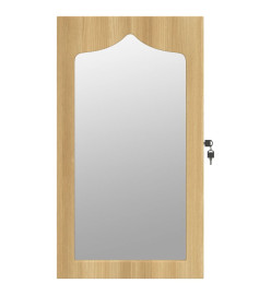Armoire à bijoux avec miroir murale 37,5x10x67 cm