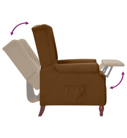 Fauteuil inclinable Marron Tissu