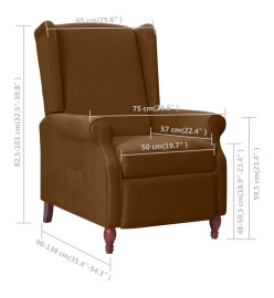 Fauteuil inclinable Marron Tissu