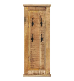 Porte-manteaux 2 pcs Bois massif de manguier 38x100 cm