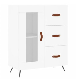 Buffet haut Blanc 69,5x34x180 cm Bois d'ingénierie