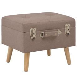 Tabourets de rangement 3 pcs Marron Tissu