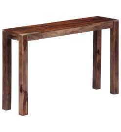 Table console Gris 120x30x76 cm Bois de Sesham massif