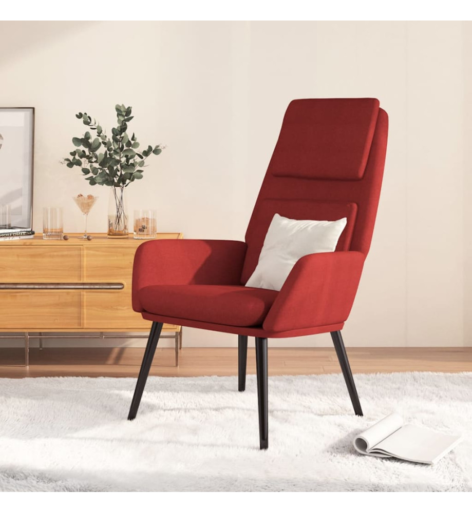 Chaise de relaxation Rouge bordeaux Tissu