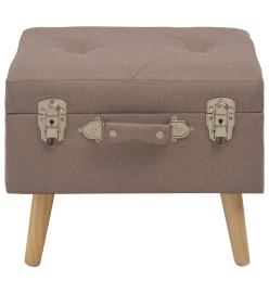 Tabouret de rangement 40 cm Marron Tissu