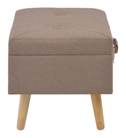 Tabouret de rangement 40 cm Marron Tissu