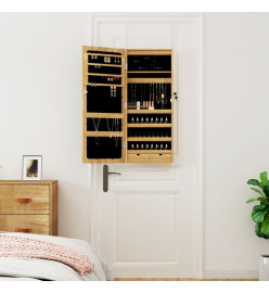 Armoire à bijoux avec miroir et éclairage LED mural