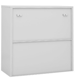 Armoire à portes coulissantes avec jardinière Gris clair Acier