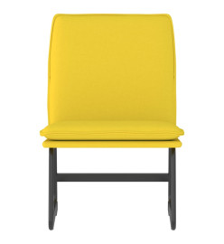 Chaise longue Jaune clair 52x75x76 cm Tissu