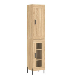 Buffet haut Chêne sonoma 34,5x34x180 cm Bois d'ingénierie