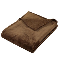 Couverture marron cacao 130x170 cm polyester