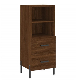 Buffet haut Chêne marron 34,5x34x180 cm Bois d'ingénierie