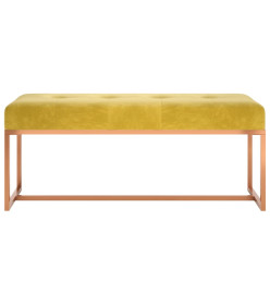 Banc Jaune moutarde 110x36x45 cm Velours