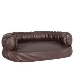 Lit pour chien ergonomique Mousse Marron 60x42 cm Similicuir