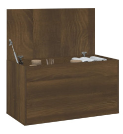 Coffre de rangement Chêne marron 84x42x46 cm Bois d'ingénierie