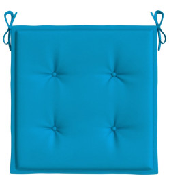 Coussins de chaise de jardin 4 pcs bleu 50x50x3 cm tissu oxford