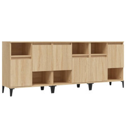 Buffets 3 pcs chêne sonoma 60x35x70 cm bois d'ingénierie