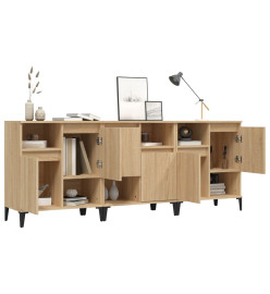 Buffets 3 pcs chêne sonoma 60x35x70 cm bois d'ingénierie