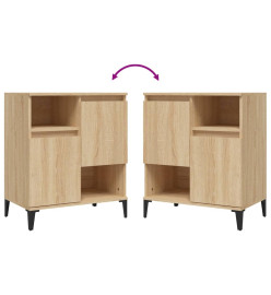 Buffets 3 pcs chêne sonoma 60x35x70 cm bois d'ingénierie