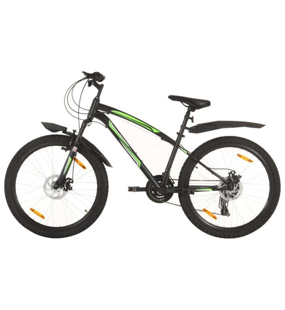 Vélo de montagne 21 vitesses Roues de 26 pouces 36 cm Noir