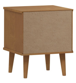 Table de chevet MOLDE Marron 40x35x48 cm Bois de pin solide