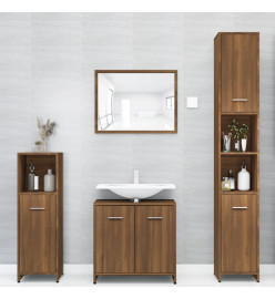 Armoire de bain Chêne marron 30x30x183,5 cm Bois d'ingénierie