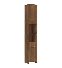 Armoire de bain Chêne marron 30x30x183,5 cm Bois d'ingénierie