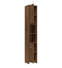 Armoire de bain Chêne marron 30x30x183,5 cm Bois d'ingénierie