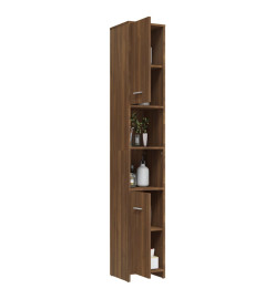 Armoire de bain Chêne marron 30x30x183,5 cm Bois d'ingénierie