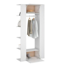 Armoires de couloir 2 pcs Blanc Bois d'ingénierie