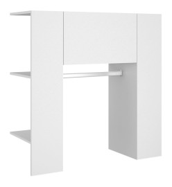 Armoires de couloir 2 pcs Blanc Bois d'ingénierie