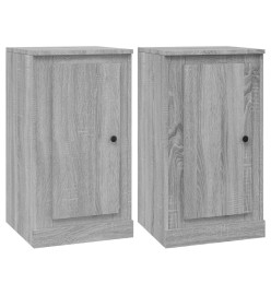 Buffets 2 pcs sonoma gris 37,5x35,5x67,5 cm bois d'ingénierie