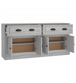 Buffets 2 pcs sonoma gris bois d'ingénierie