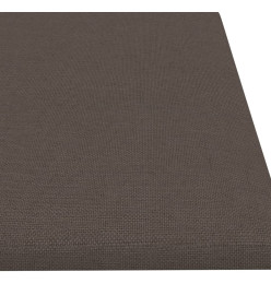 Panneaux muraux 12 pcs Taupe 60x15 cm Tissu 1,08 m²