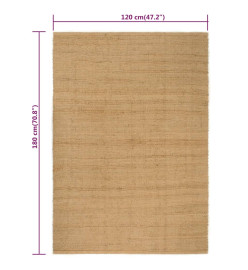 Tapis rectangulaire Naturel 120x180 cm Jute