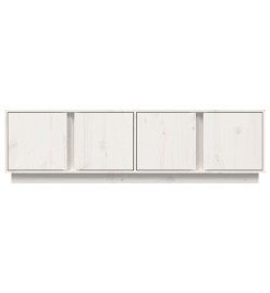 Meuble TV Blanc 140x40x40 cm Bois de pin massif