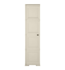 Armoire plastique 40x43x164 cm design bois glace à la vanille