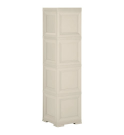 Armoire plastique 40x43x164 cm design bois glace à la vanille