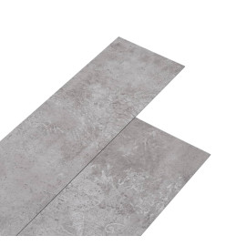 Planches de plancher PVC Non auto-adhésif 5,26m² 2mm Gris terre