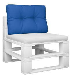 Coussin de palette bleu royal 60x40x12 cm tissu