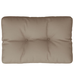 Coussin de palette taupe 60x40x12 cm tissu