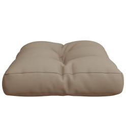 Coussin de palette taupe 60x40x12 cm tissu