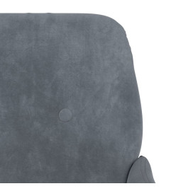 Fauteuil Gris foncé 62x79x79 cm Velours